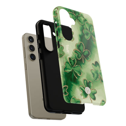 Shamrock Watercolor Pattern Tough Phone Case