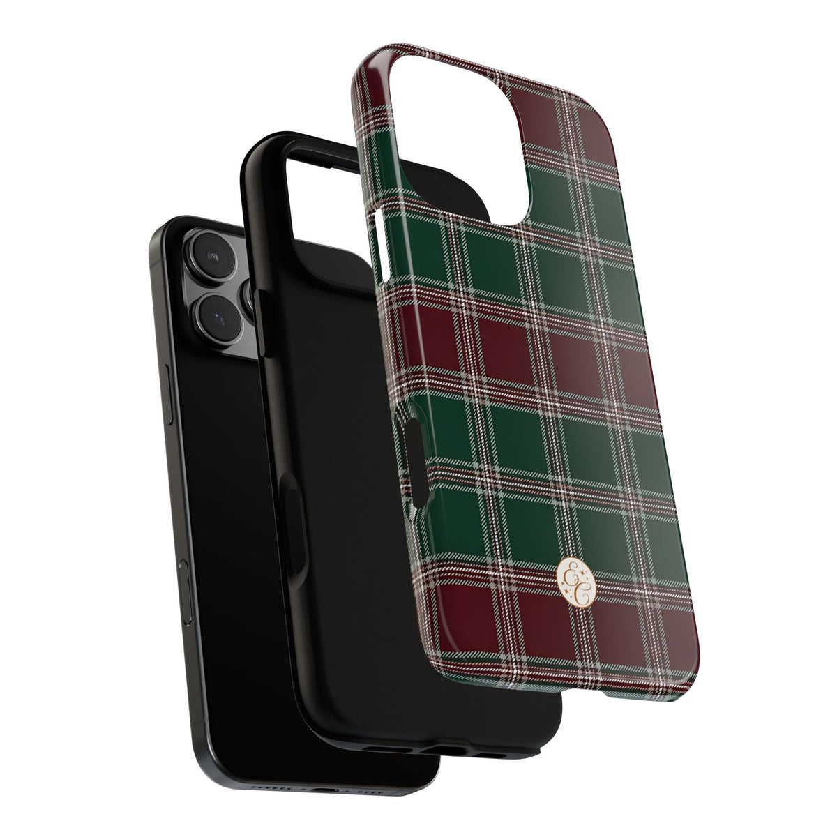 Green & Burgundy Plaid Christmas Phone Case