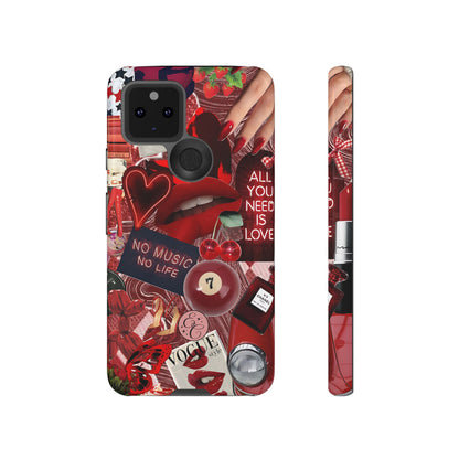 Red Aesthetic Collage Tough Phone Case