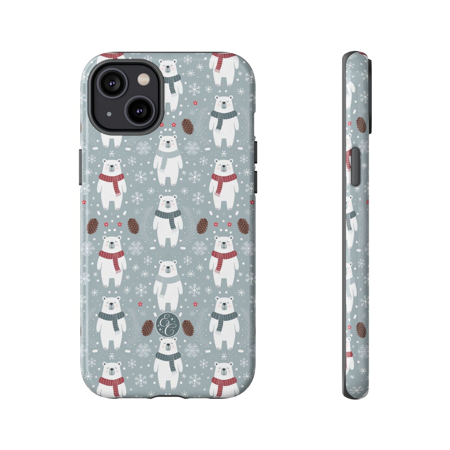 Cute Polar Bear Pattern Tough Phone Case