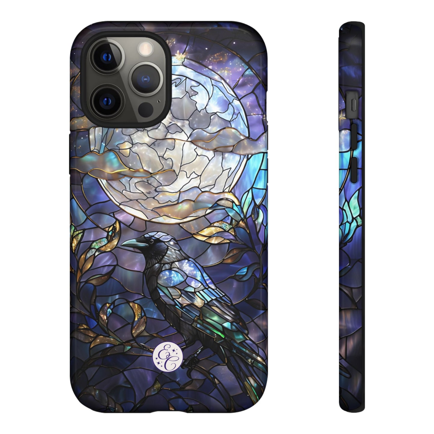 Stained Glass Raven Tough Phone Case