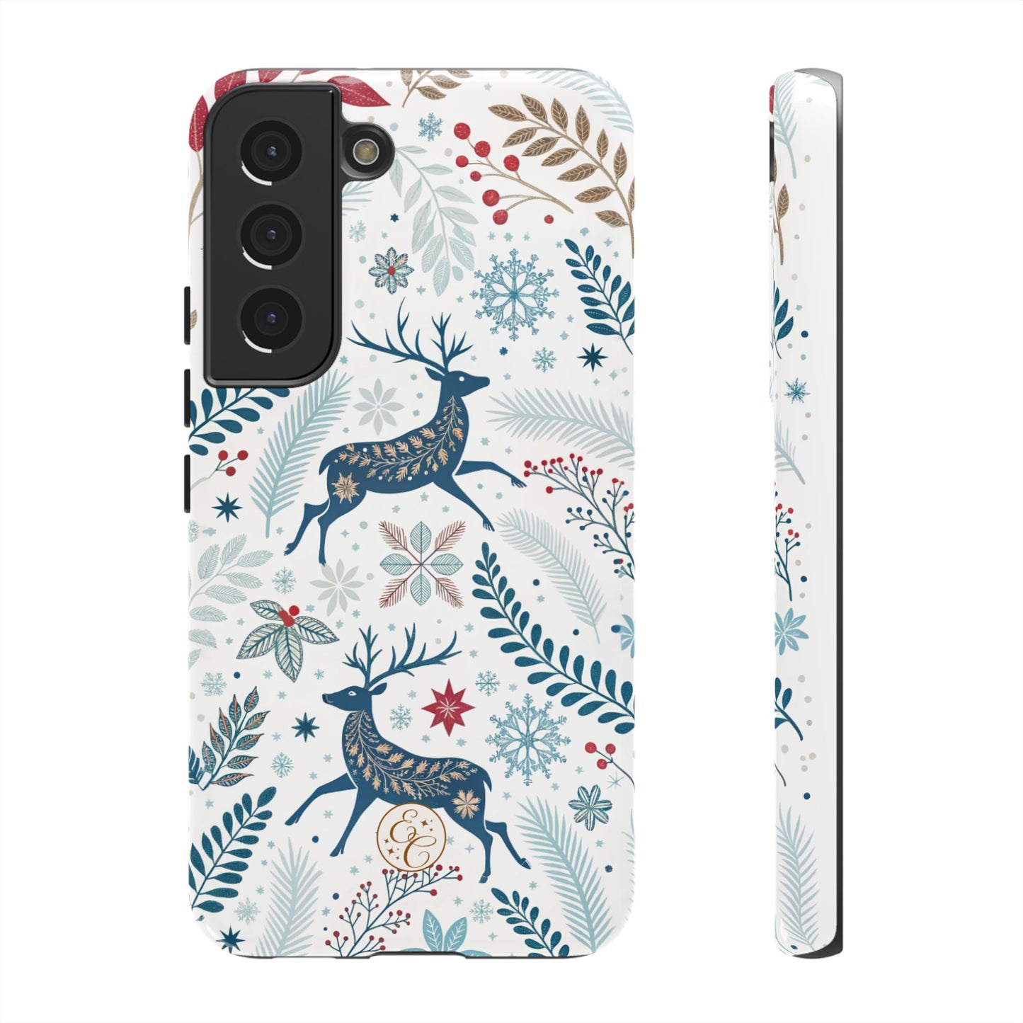 Blue Winter Deer Tough Phone Case