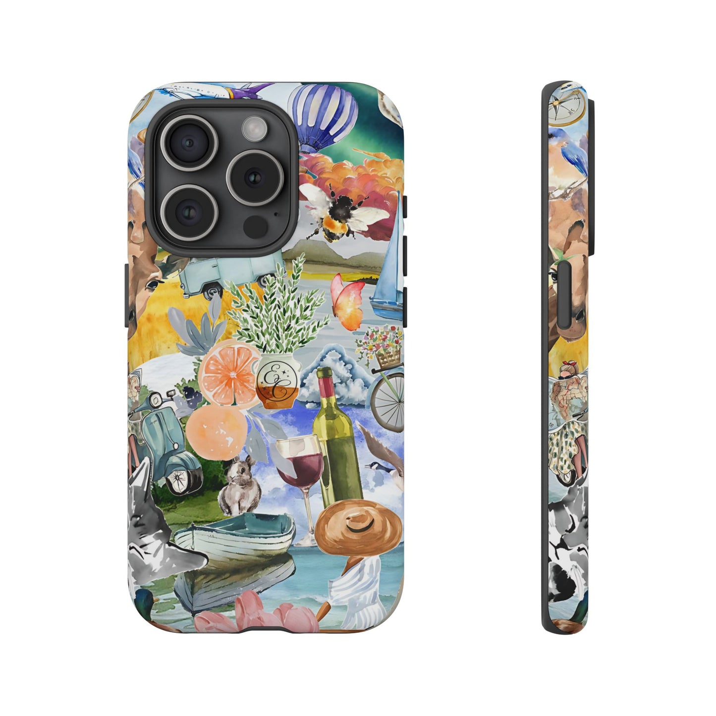 Vintage Travel Collage Tough Phone Case