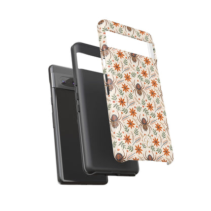 Boho Floral Spider Pattern Tough Phone Case