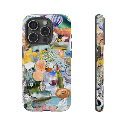 Vintage Travel Collage Tough Phone Case