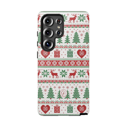 Ugly Christmas Sweater Pattern Tough Phone Case