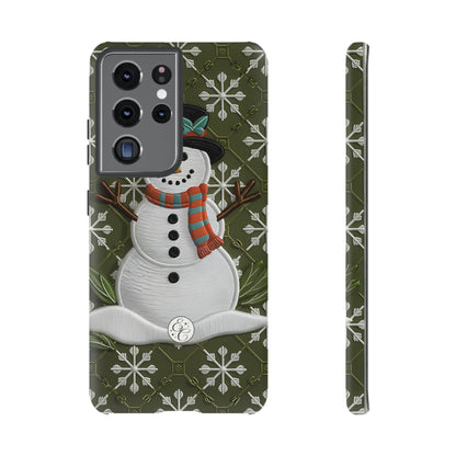 Christmas Snowman Tough Phone Case