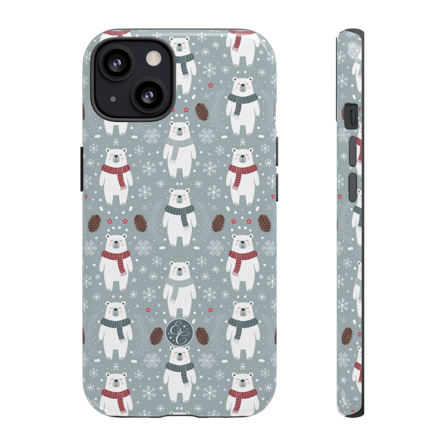 Cute Polar Bear Pattern Tough Phone Case