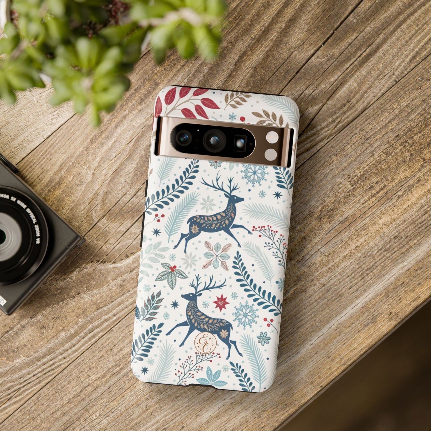 Blue Winter Deer Tough Phone Case
