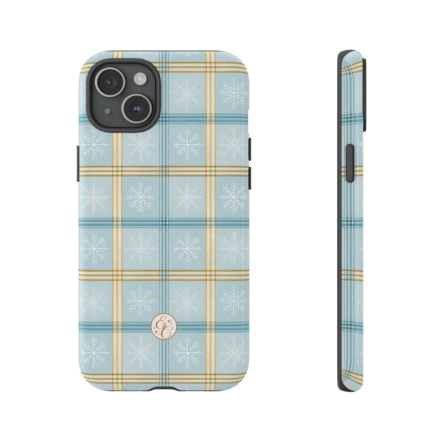 Blue Winter Plaid Tough Phone Case