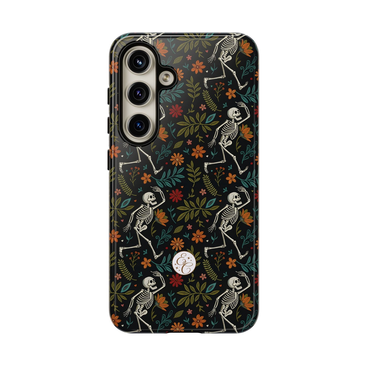 Halloween Boho Skeleton Pattern Tough Phone Case