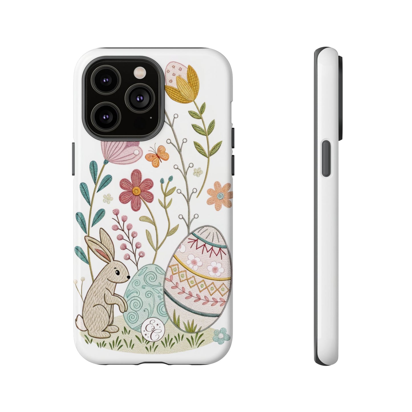 Bunny & Easter Egg Floral Tough Phone Case
