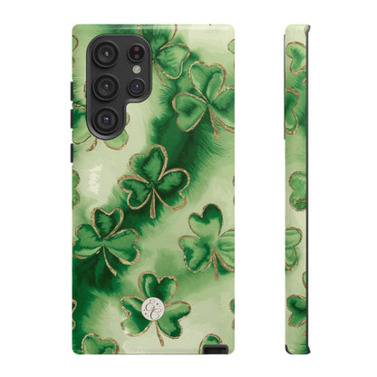 Shamrock Watercolor Pattern Tough Phone Case