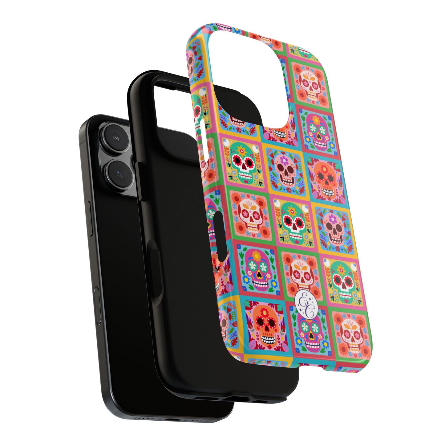 Colorful Sugar Skull Pattern Tough Phone Case
