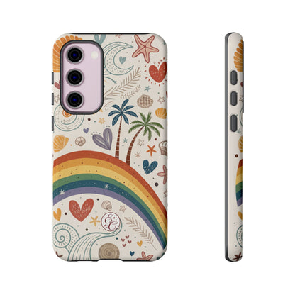 Rainbow Pride Boho Beach Tough Phone Case