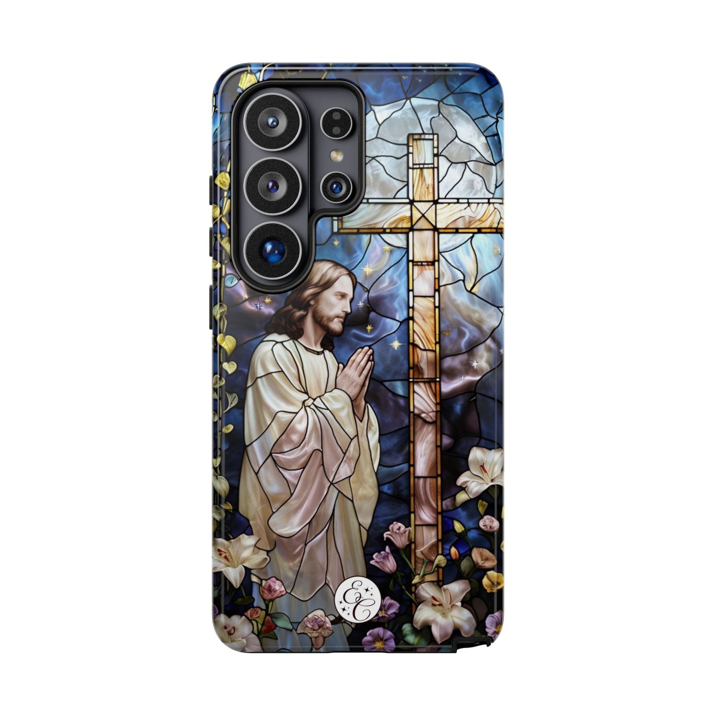 Jesus Praying Stained Glass Tough Phone Case