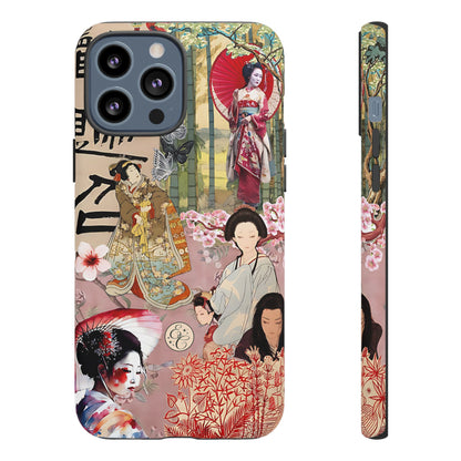 Japanese Geisha Collage Tough Phone Case