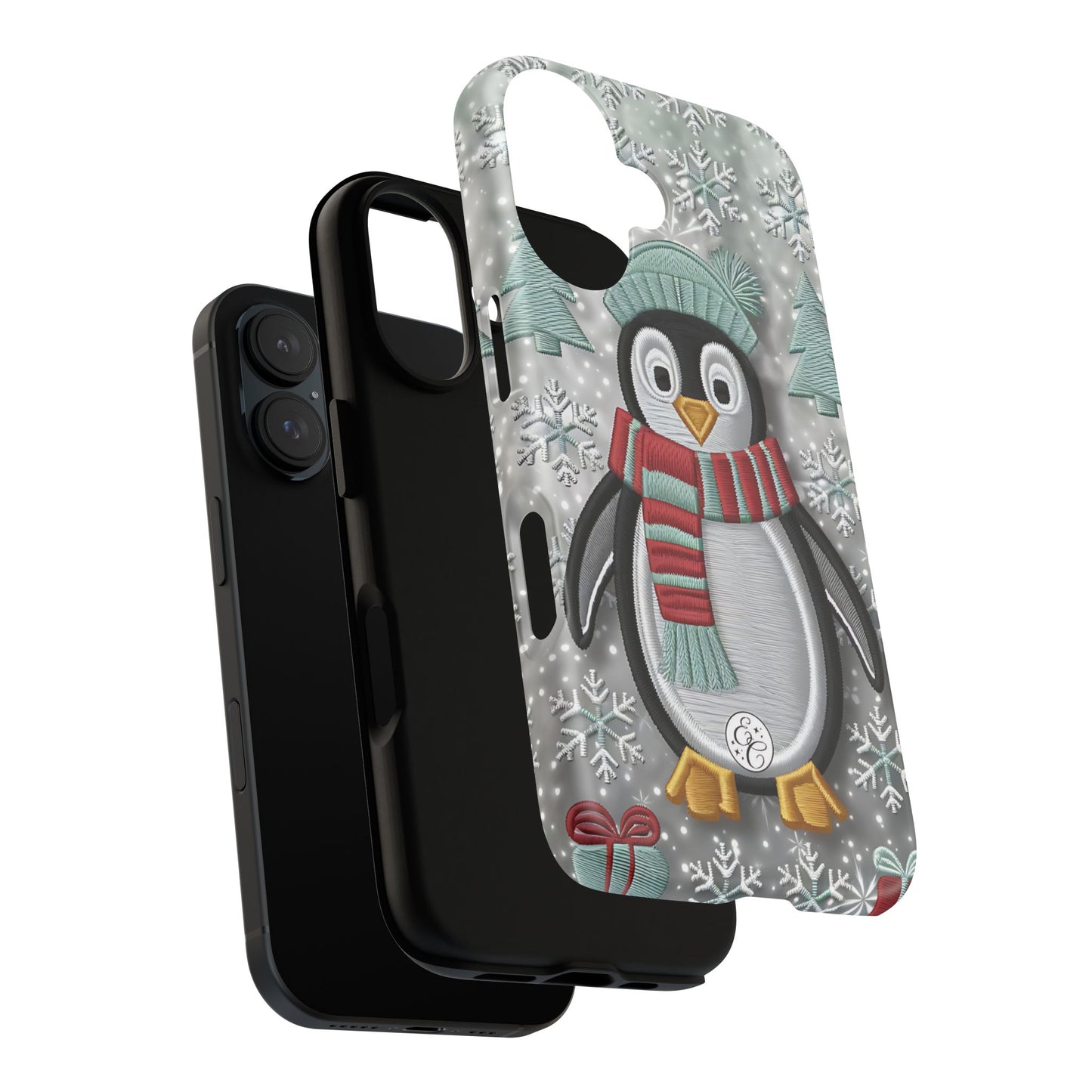 Cute Christmas Penguin Tough Phone Case