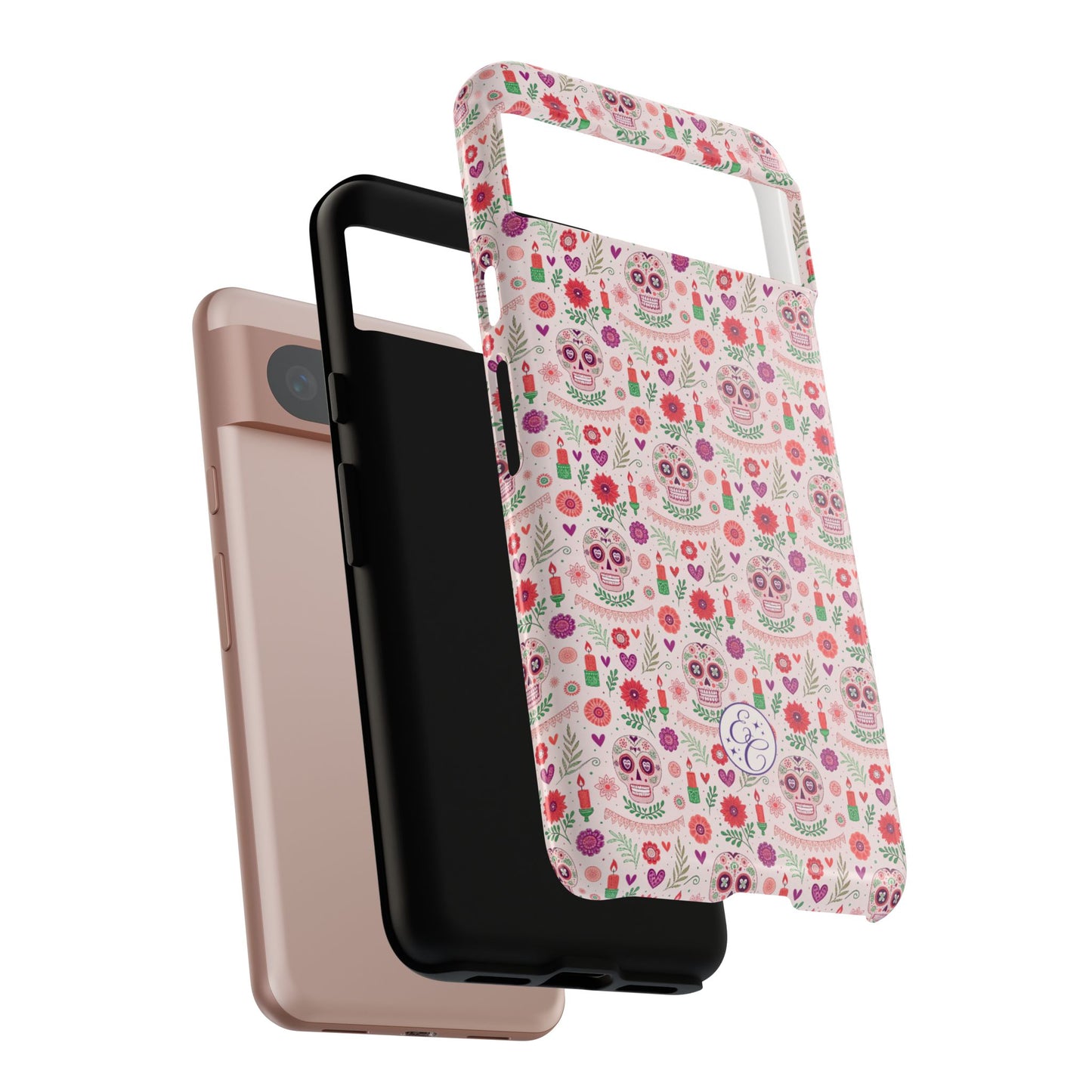 Pink Boho Day of the Dead Tough Phone Case