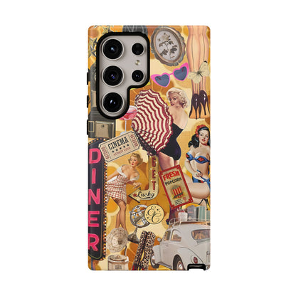 Retro Pin-up Collage Tough Phone Case