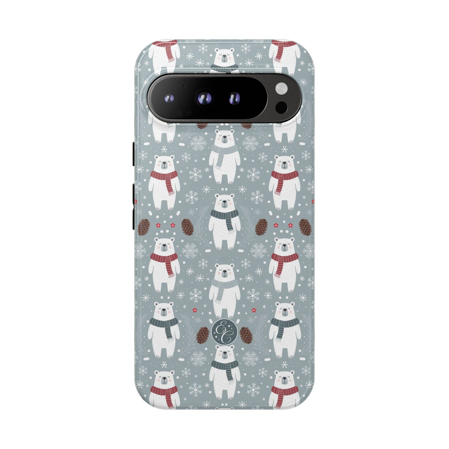 Cute Polar Bear Pattern Tough Phone Case