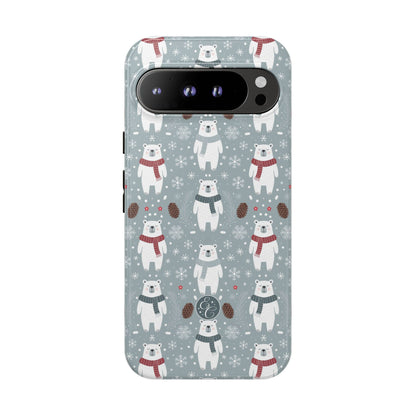 Cute Polar Bear Pattern Tough Phone Case