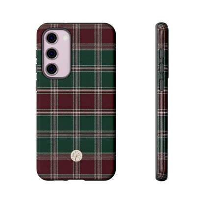 Green & Burgundy Plaid Tough Phone Case