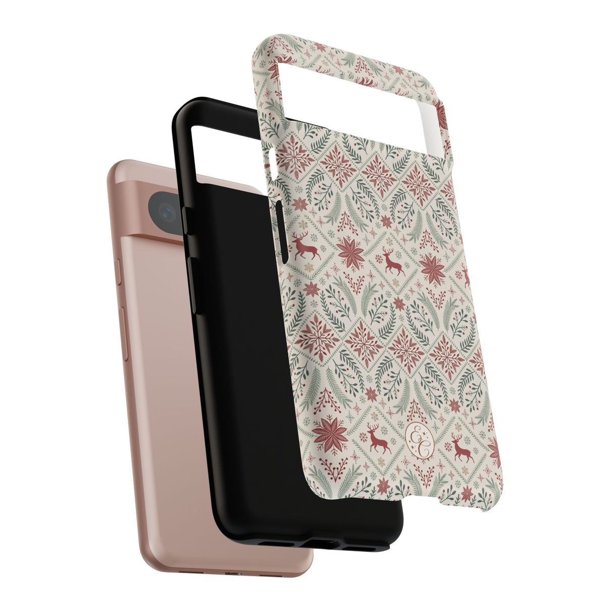 Red Reindeer Christmas Pattern Phone Case