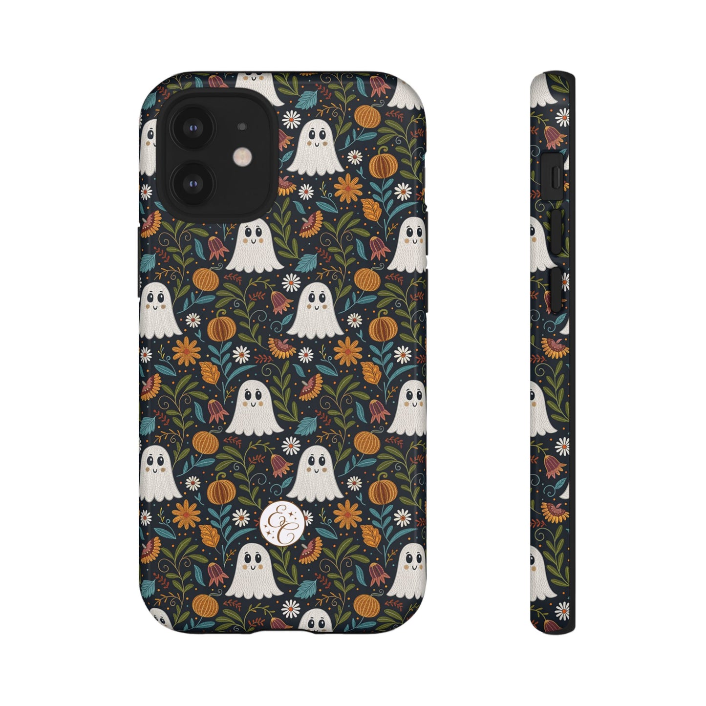 Boho Halloween Ghost Pattern Tough Phone Case