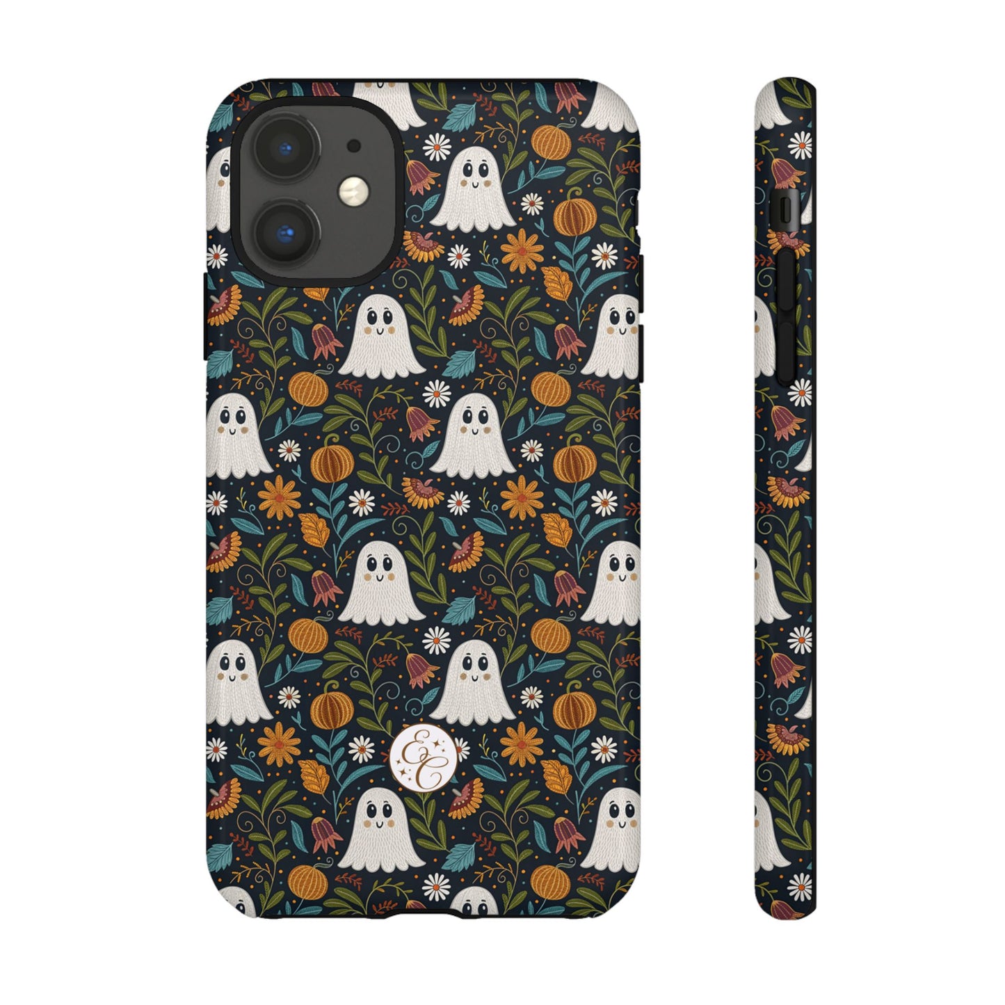 Boho Halloween Ghost Pattern Tough Phone Case