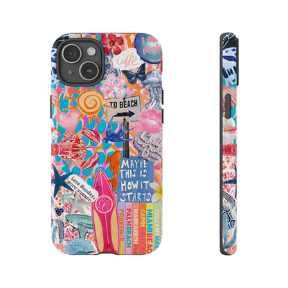 Colorful Beach Collage Tough Phone Case