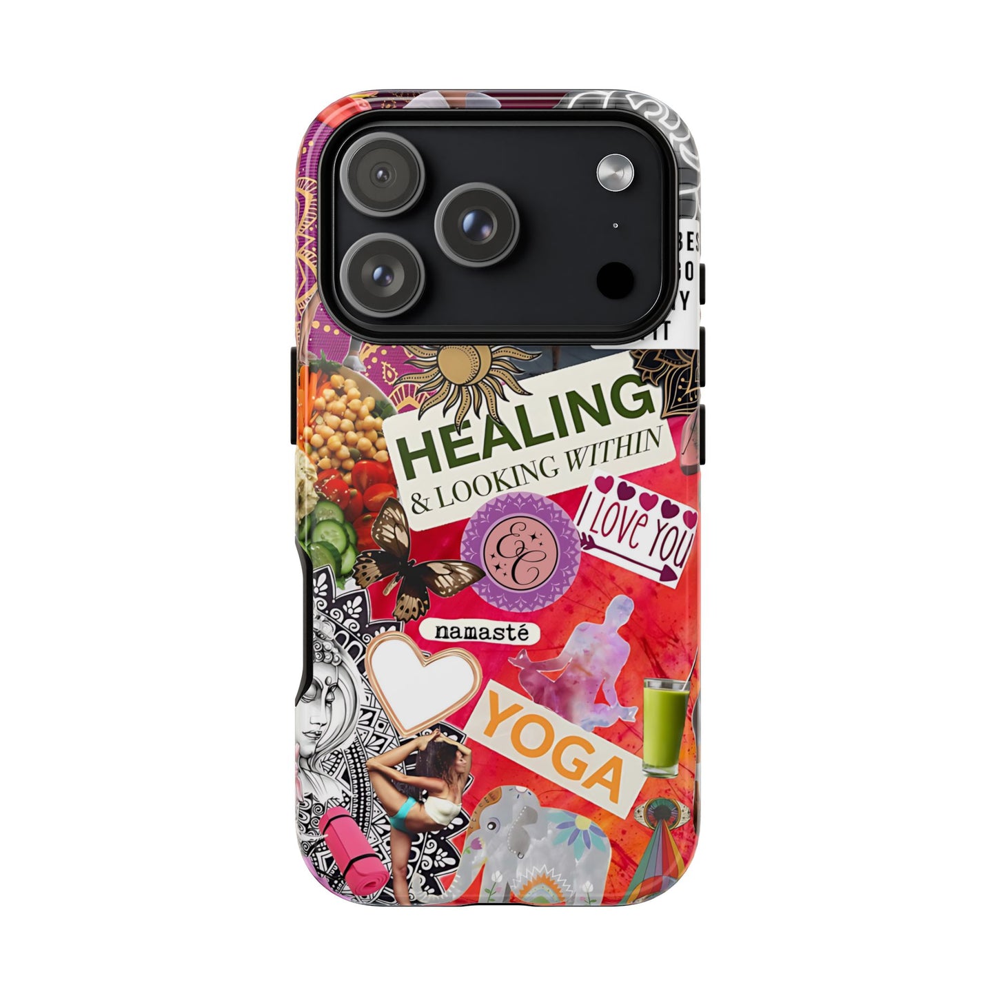 Yoga and Meditation Collage Tough Phone Case