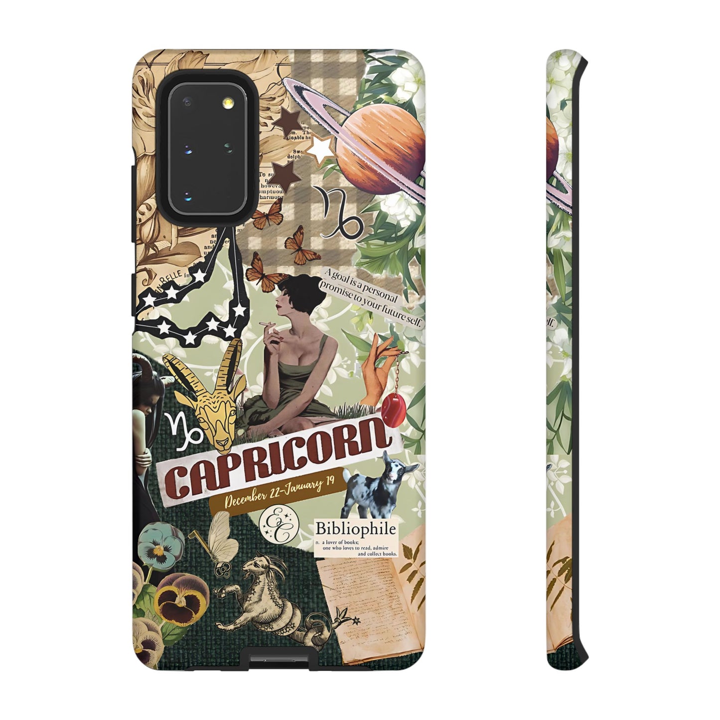 Capricorn Retro Zodiac Collage Tough Phone Case