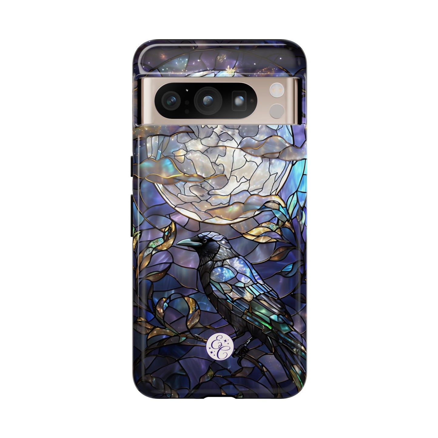 Stained Glass Raven Tough Phone Case