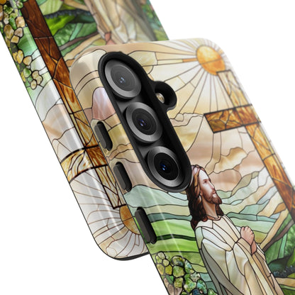 Jesus Stained Glass Tough Phone Case