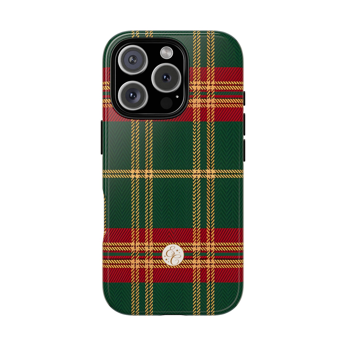 Green Red & Gold Plaid Tough Phone Case