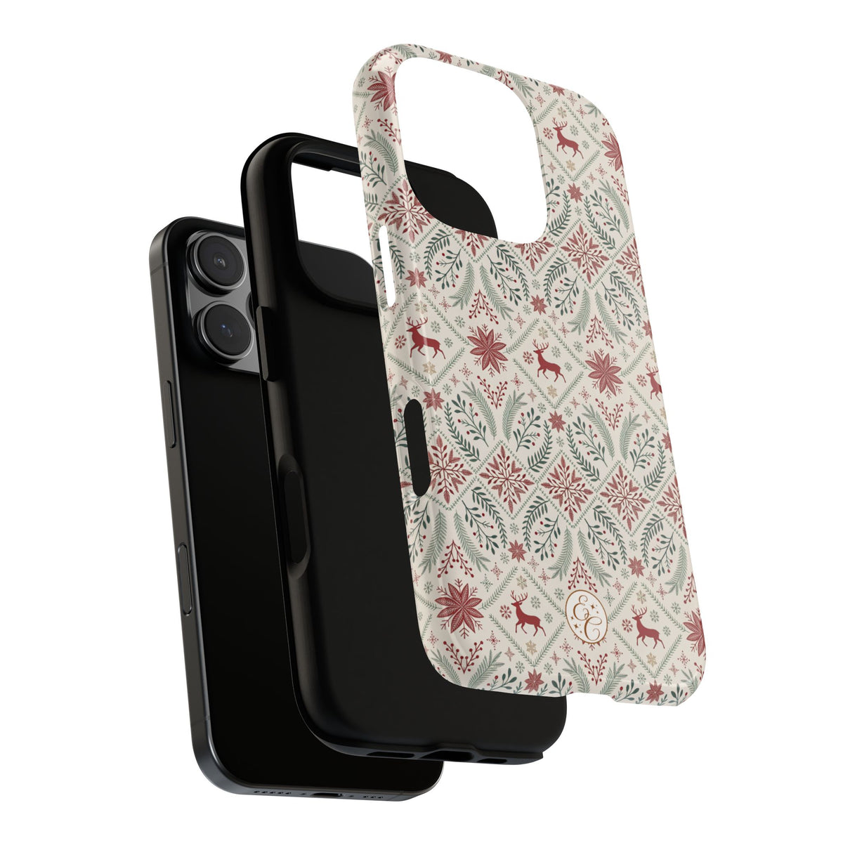 Red Reindeer Christmas Pattern Phone Case