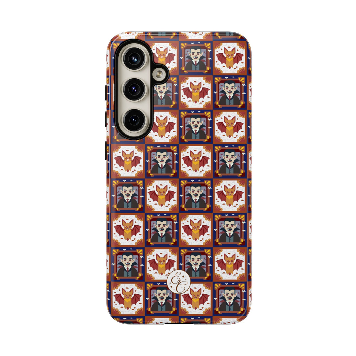 Dracula & Bat Pattern Halloween Phone Case