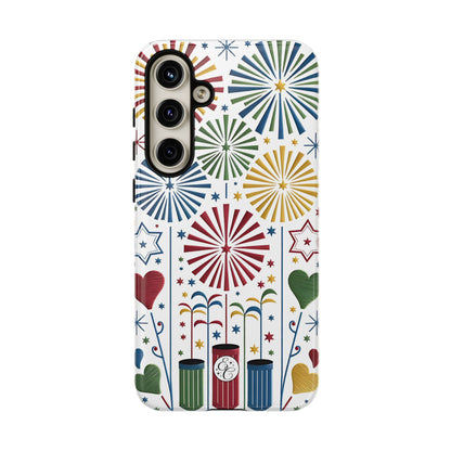 Colorful Fireworks and Stars Tough Phone Case