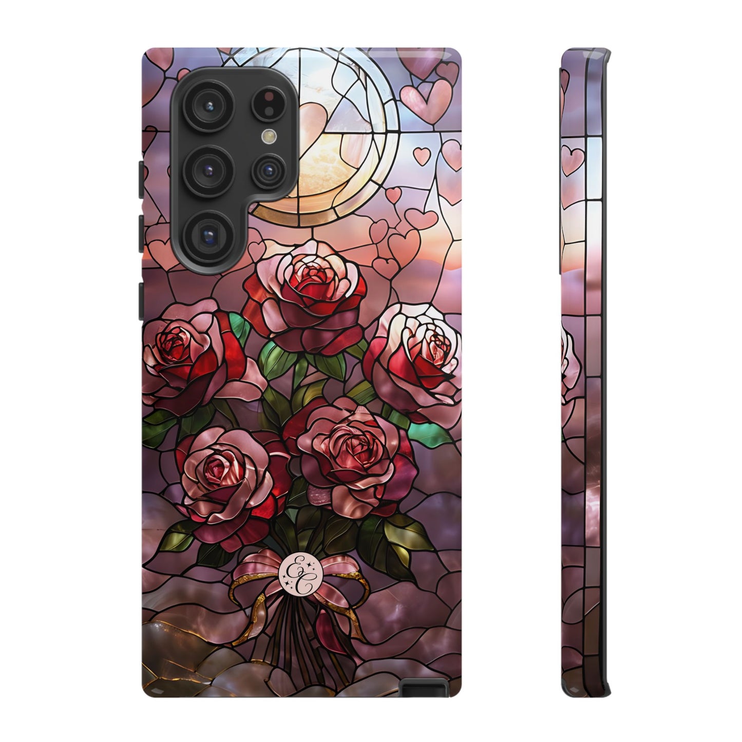 Bouquet of Roses Stained Glass Tough Phone Case