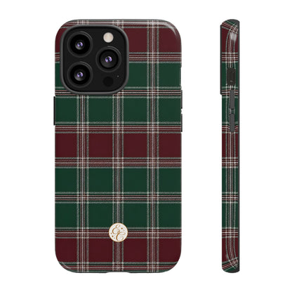 Green & Burgundy Plaid Tough Phone Case