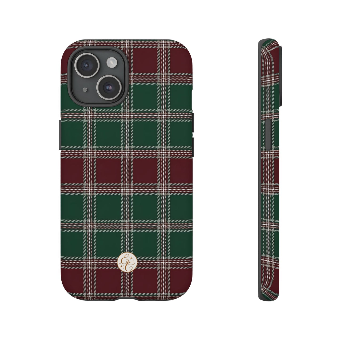Green & Burgundy Plaid Tough Phone Case
