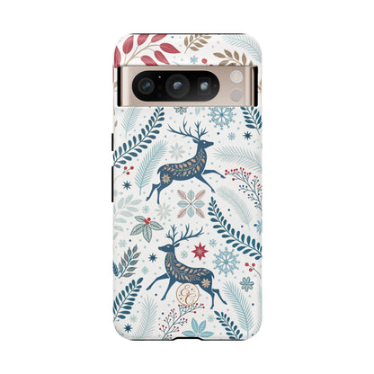 Blue Winter Deer Phone Case