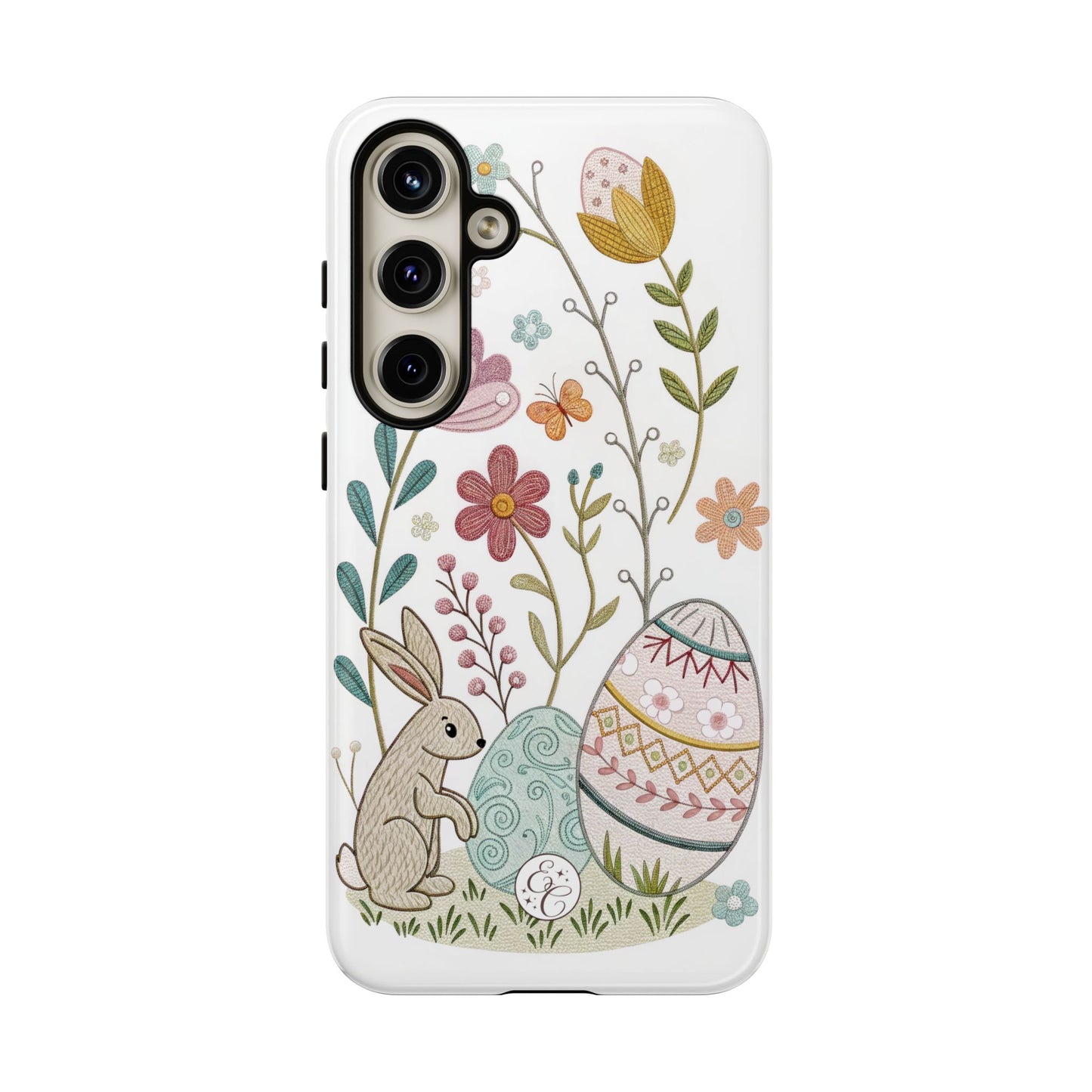 Bunny & Easter Egg Floral Tough Phone Case