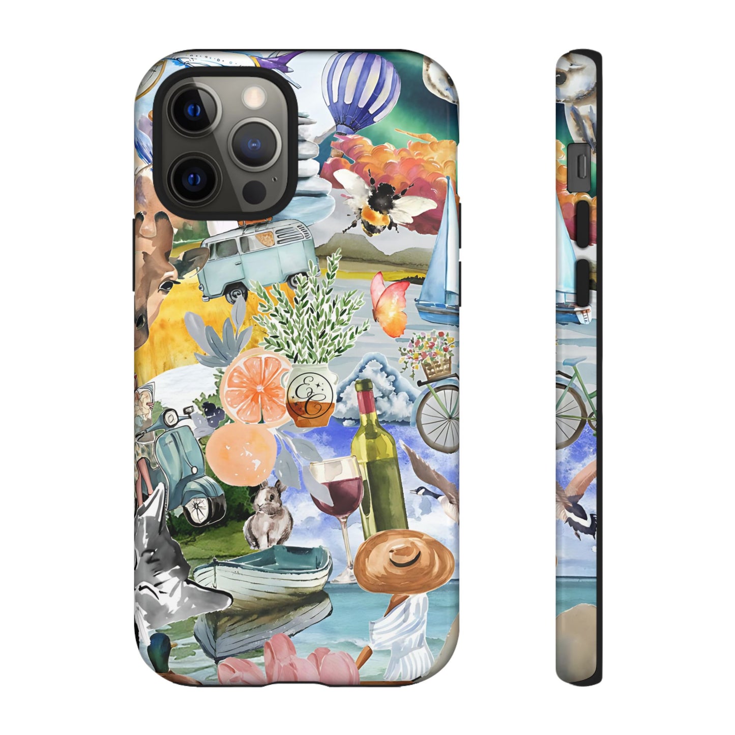 Vintage Travel Collage Tough Phone Case