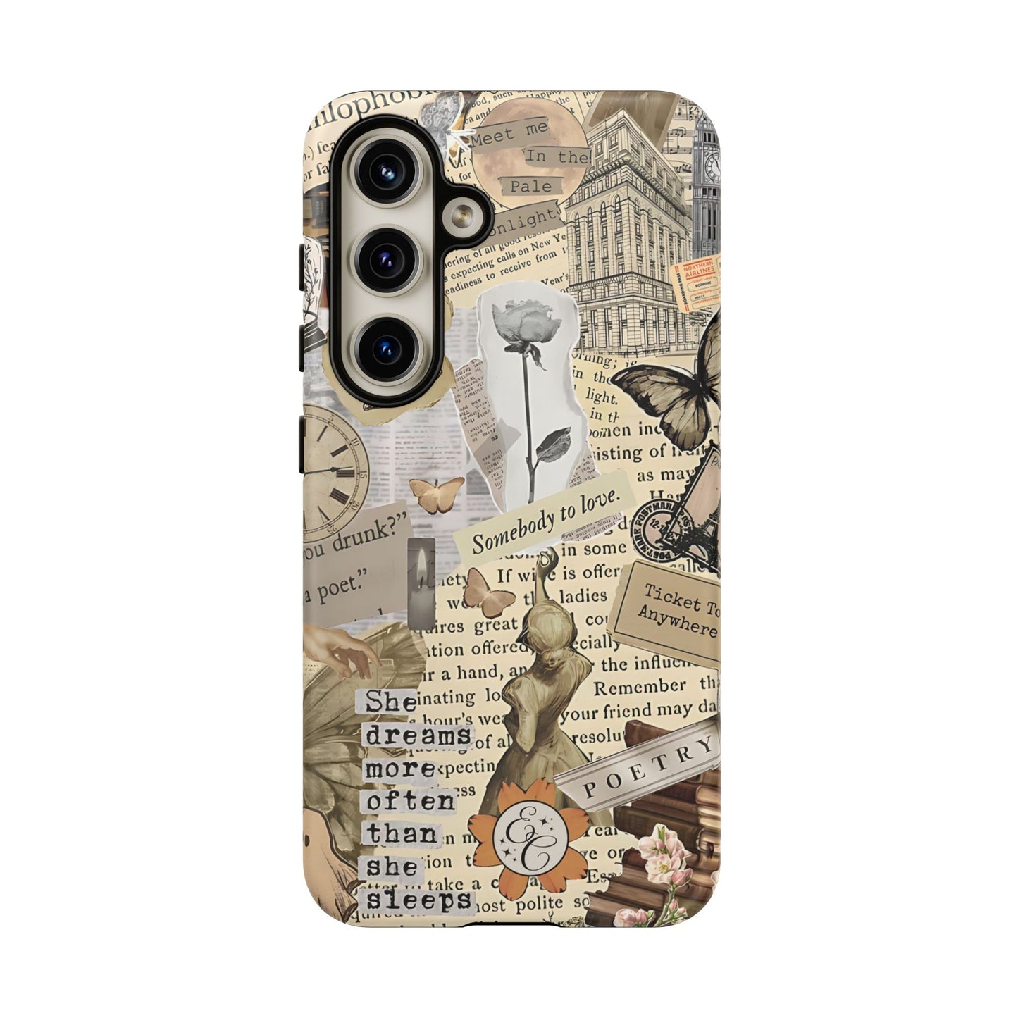 Library Romance Collage Tough Phone Cases