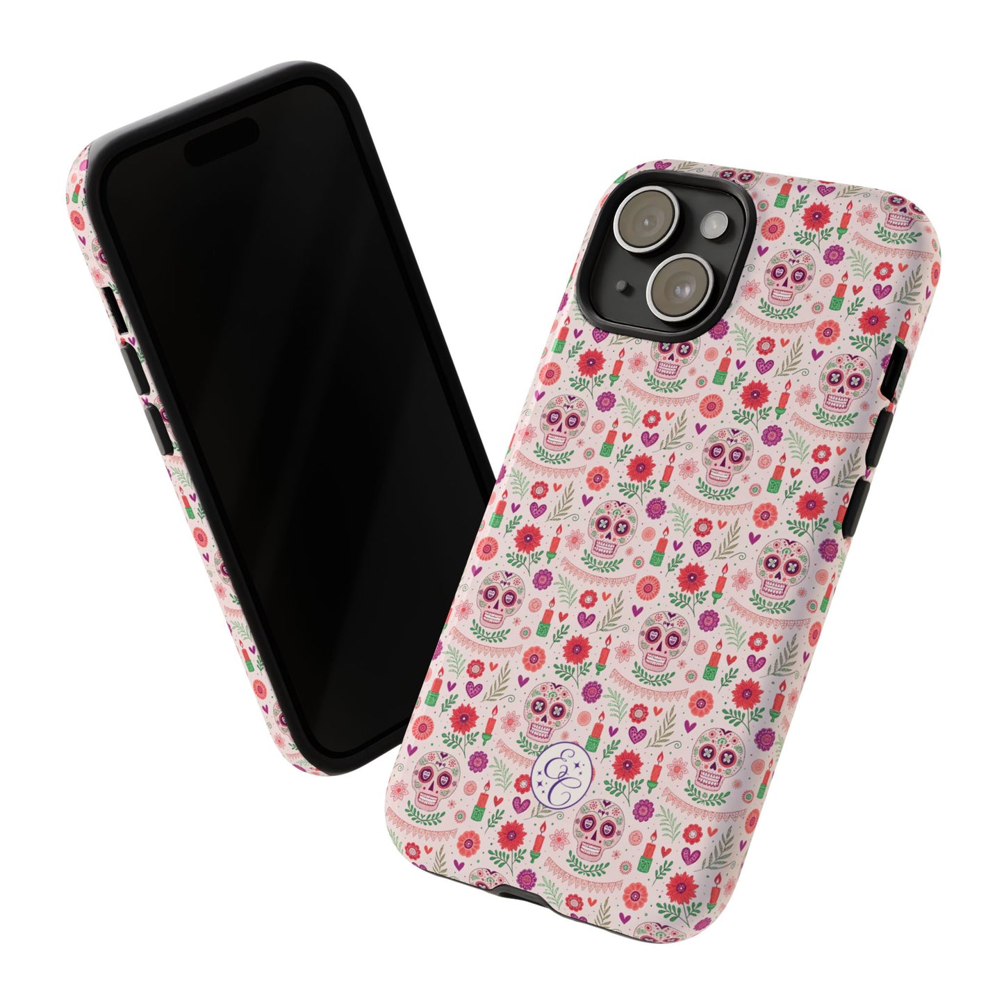 Pink Boho Day of the Dead Tough Phone Case