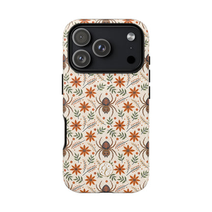 Boho Floral Spider Pattern Phone Case