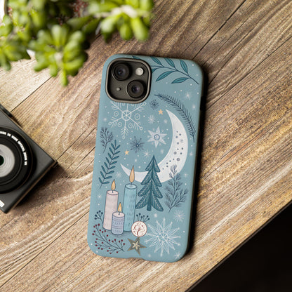 Winter Moon & Candles Tough Phone Case