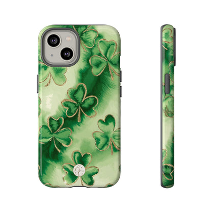 Shamrock Watercolor Pattern Tough Phone Case